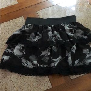 Black flower skirt